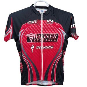 Voler Cycling Jersey Mens Medium Black/Red Polyester Race Fit Raglan Style